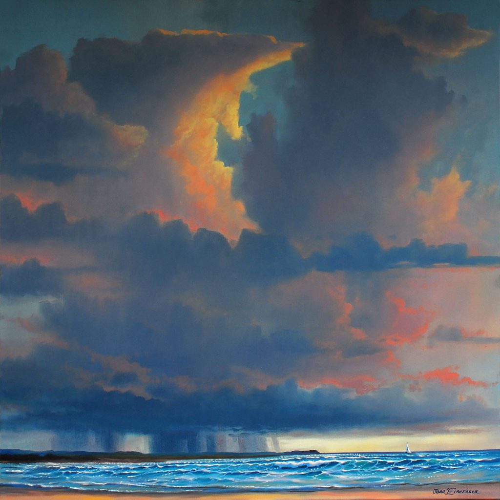 Storm On The Salish Sea Oil painting by Canadian artist Jonn Einerssen