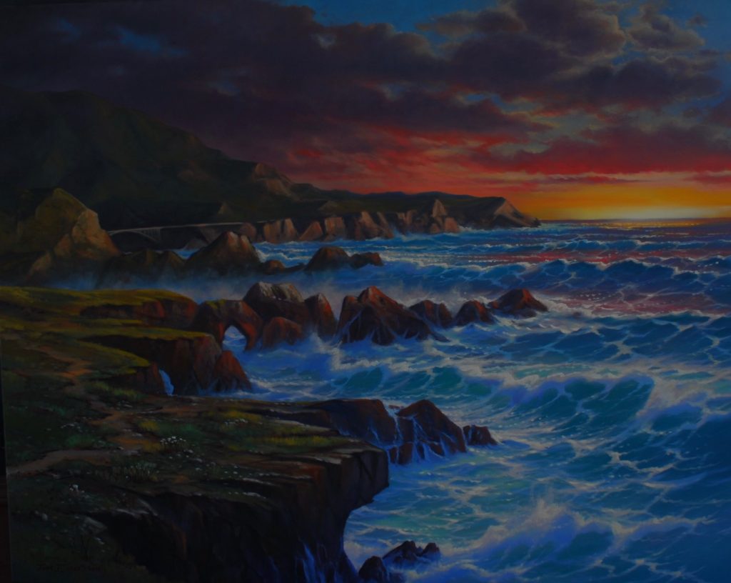 Morning At Big Sur Oil painting by Canadian artist Jonn Einerssen