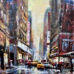 Urban Reflections Original Acrylic painting by Canadian artist Brent Heighton