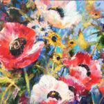 Garden Delight original acrylic on canvas by Canadian artists Brent Heighton