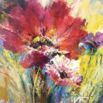 The Last Dance floral original painting by Canadian artist Brent Heighton