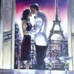 The First Kiss Original Acrylic painting by Canadian artist Brent Heighton