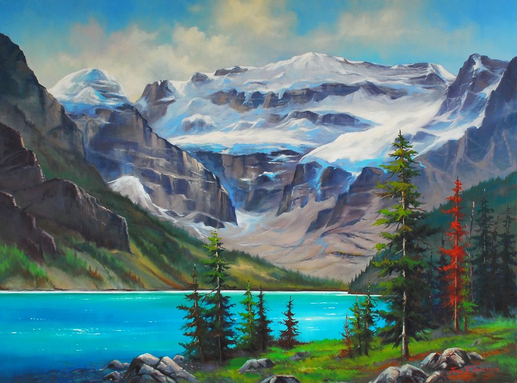 Queen Of The Rockies Oil painting by Canadian artist Jonn Einerssen