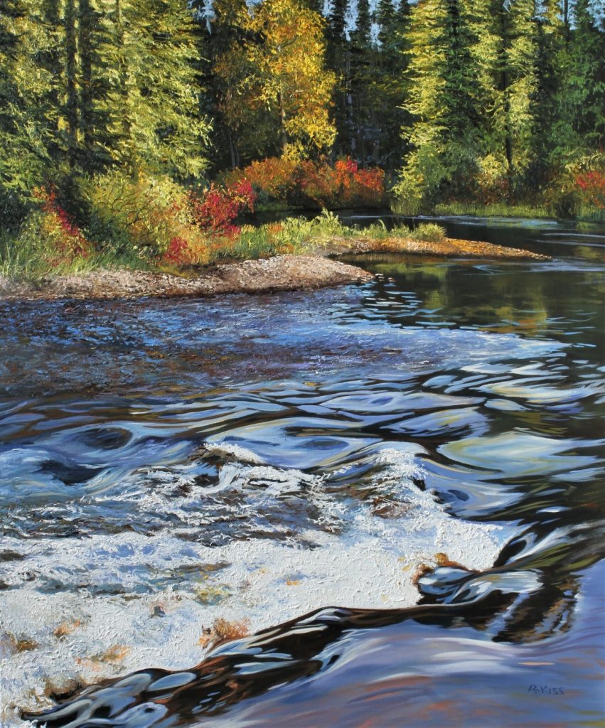 Ripples original oil painting on canvas by Artists On Tour Canadian artist Andrew Kiss