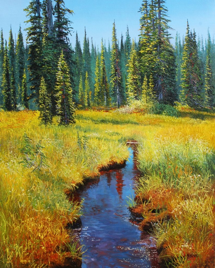 Meadows Revelstoke Original Painting by Artists On Tour Artist Andrew Kiss