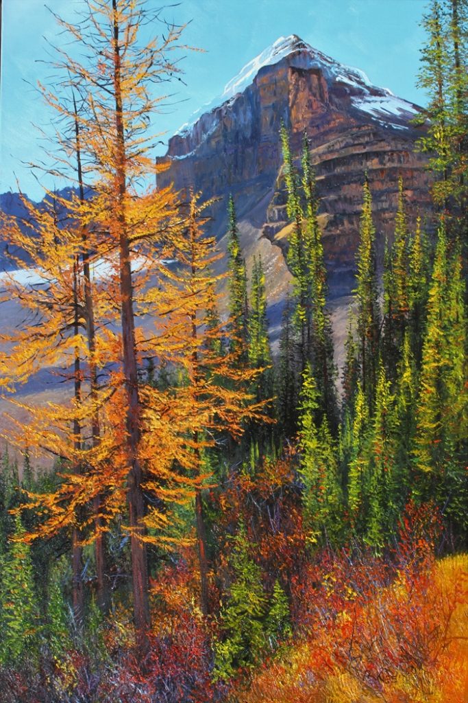 Mt. Lefroy Original Painting by Artists On Tour Artist Andrew Kiss