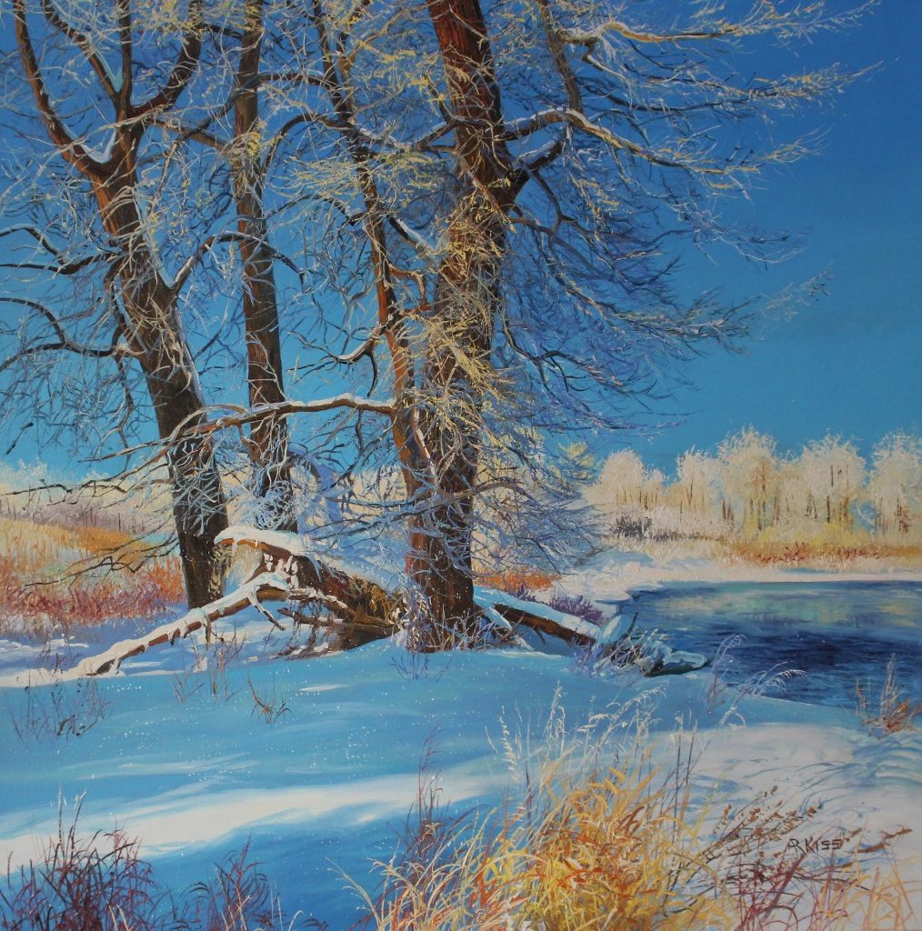 River Bank Original Painting by Artists On Tour Artist Andrew Kiss