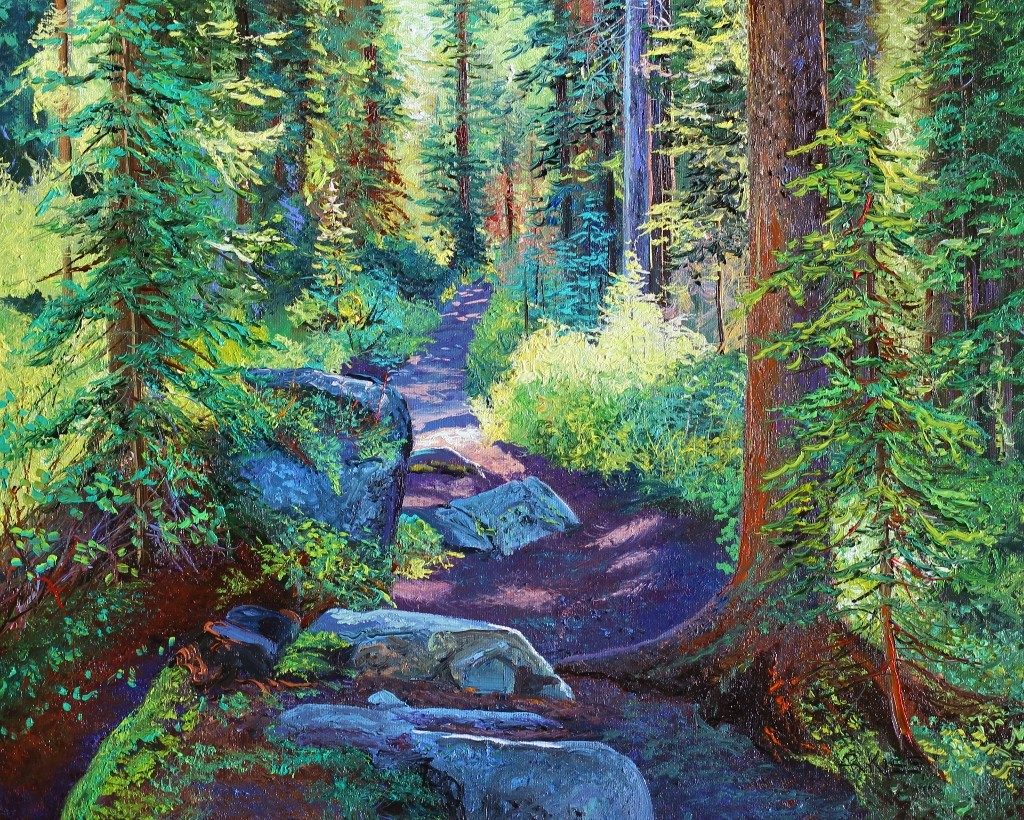 Trail To Boom Lake 3 Original Painting by Artists On Tour Artist Andrew Kiss