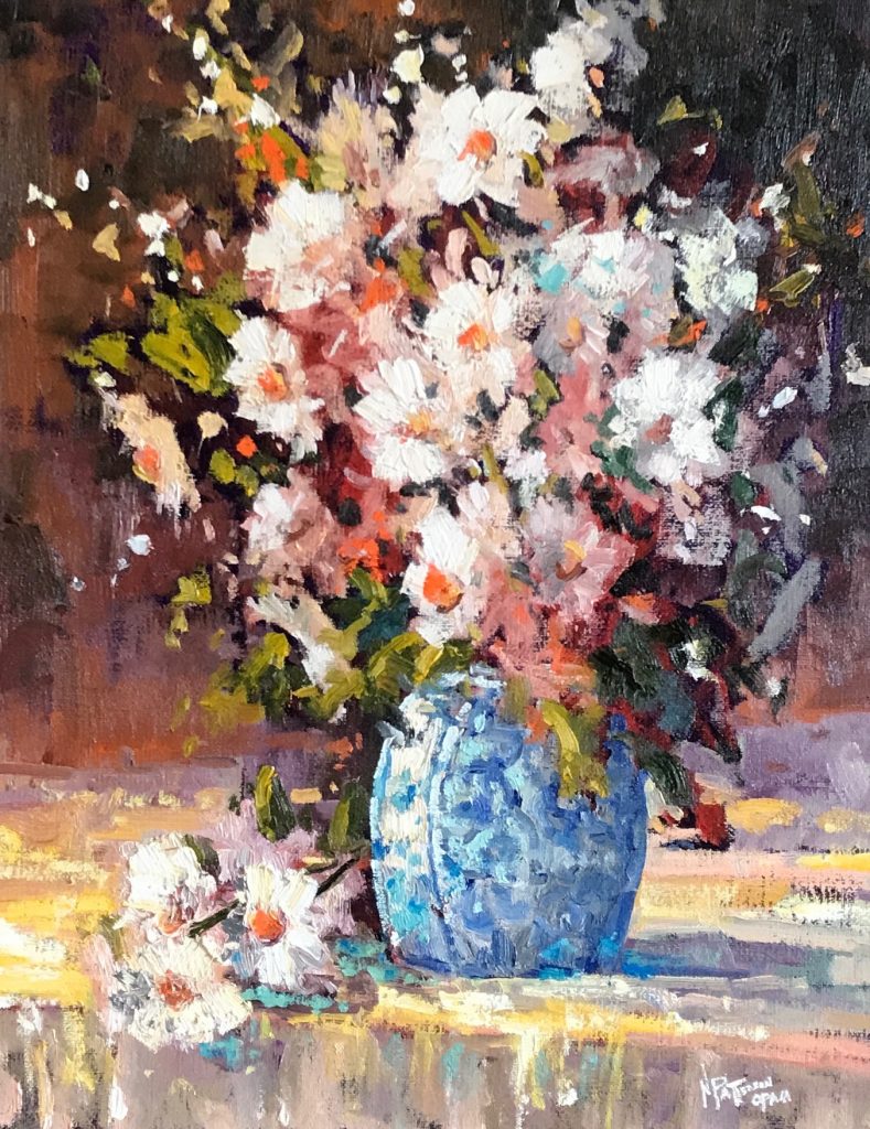 Dreaming of Daisies original oil painting by Canadian artist Neil Patterson