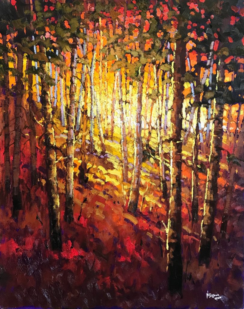 Light In The Trees original oil painting by Canadian artist Neil Patterson