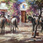 Original Acrylic painting Siesta Central by Canadian artist Brent Heighton