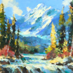 Along The Divide Original Acrylic painting by Canadian artist Brent Heighton