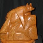 When The World Was Young soapstone carving by Canadian artist Vance Theoret