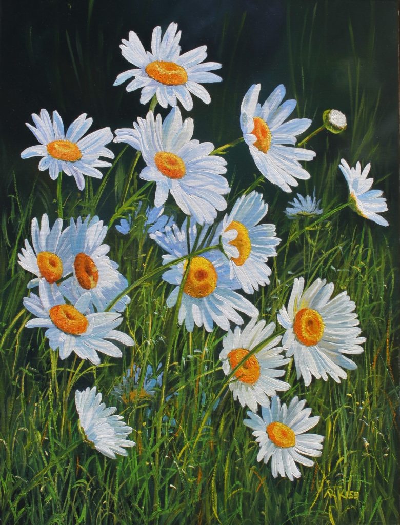 Daisies oil painting by Artists On Tour 2019 artist Andrew Kiss