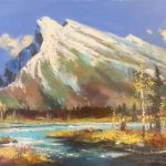 THE POWER OF RUNDLE painting by Canadian artist Brent Heighton